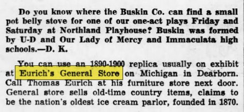 Eurichs General Store - Sep 1966 Article
